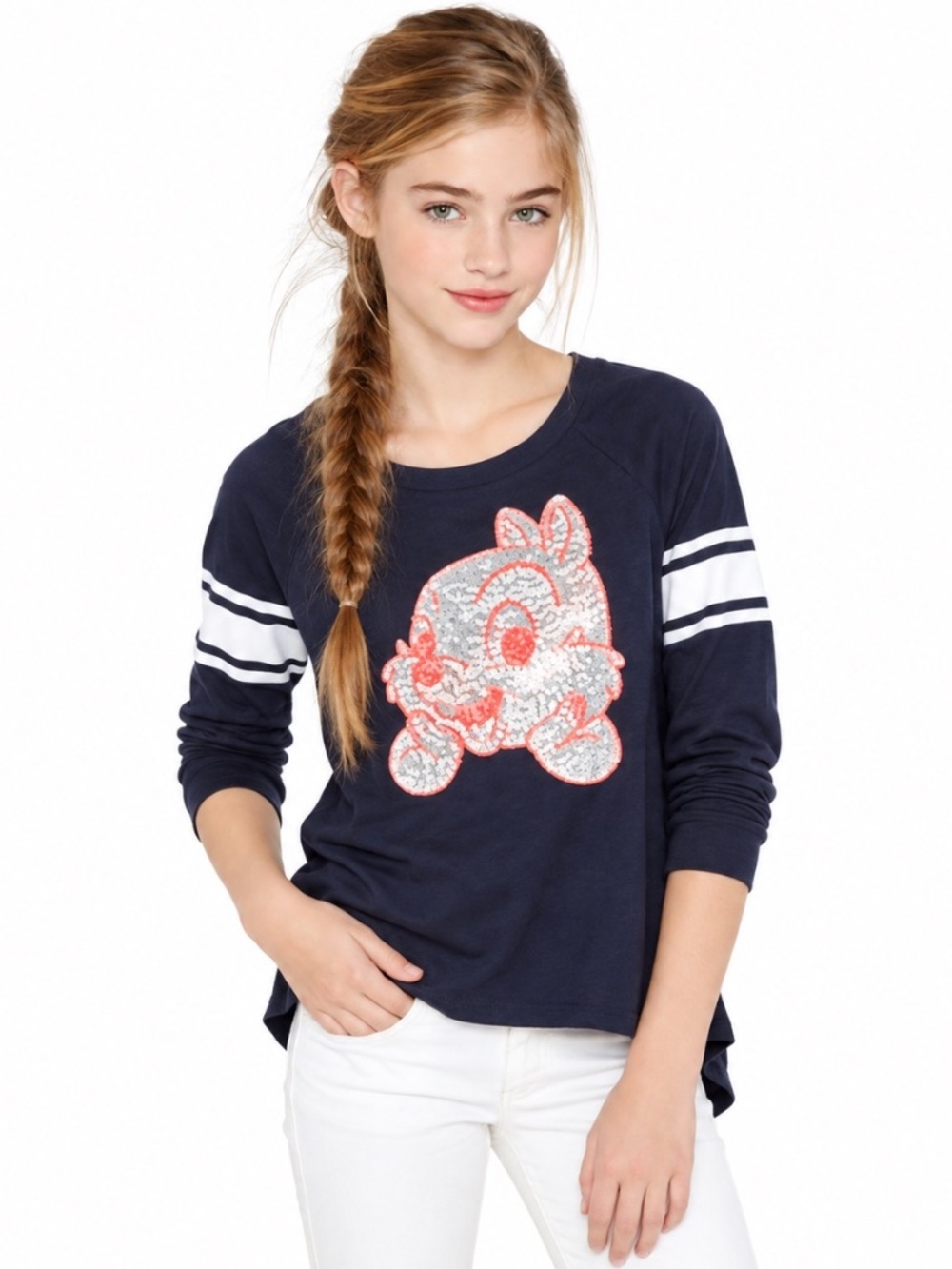 Gap,girls blue navy shirt with Chipmunks print